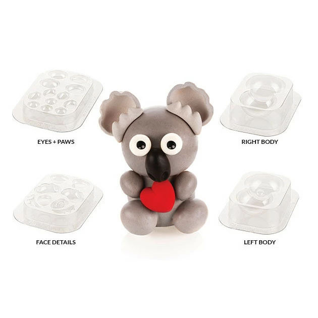 Kit Moules Chocolat Koala En PVC 15,5 Cm X H 16 Cm (x4) Silikomart Professional 2 Kit Moules Chocolat Koala En PVC 15,5 Cm X H 16 Cm (x4) Silikomart Professional â Image 2