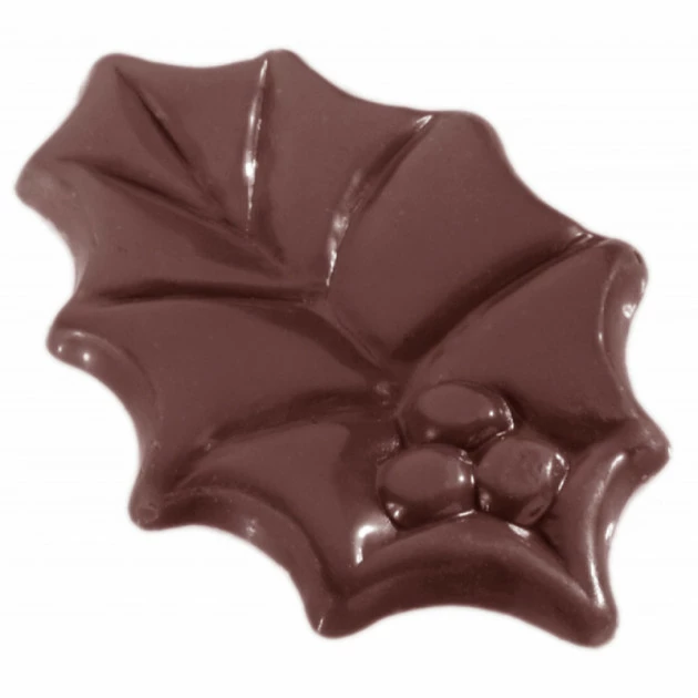 Moule à Chocolat Grandes Feuilles De Houx (x12) Chocolate World 1 Moule à Chocolat Grandes Feuilles De Houx (x12) Chocolate World