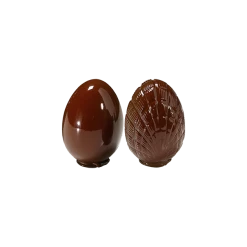 Moule à Chocolat Oeuf 150mm Lisse Et Strié (x2) Barry