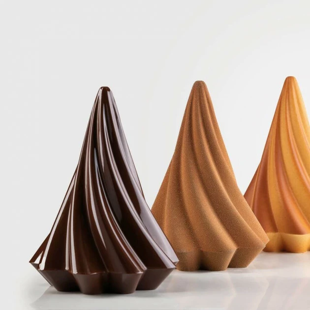Moule Chocolat Arbre Twirl Ø 15 X H 20 Cm (x2) Pavoni 2 Moule Chocolat Arbre Twirl Ø 15 X H 20 Cm (x2) Pavoni – Image 2