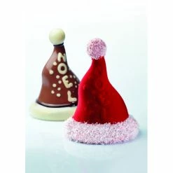 Moule Chocolat Bonnet De Père Noël Ø 13 X H 17 Cm (x2) Pavoni