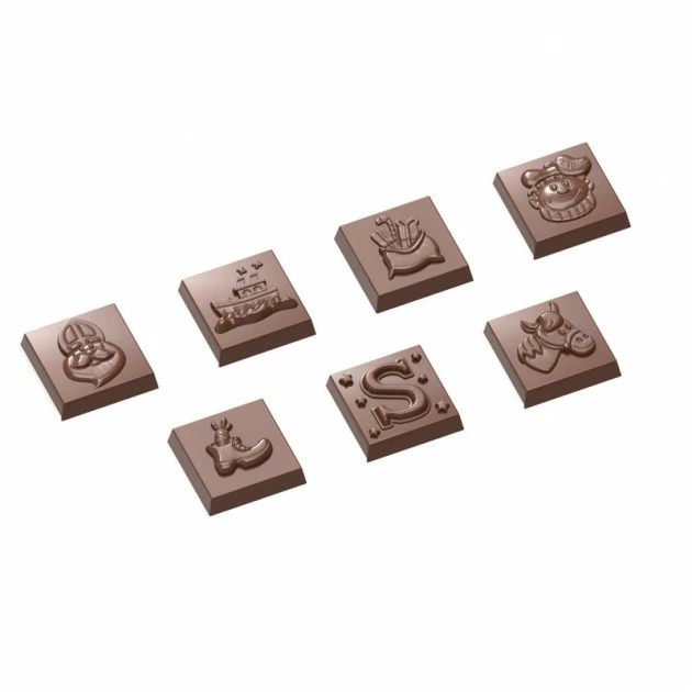 Moule Chocolat Carré Motifs Noël (x21) Chocolate World 1 Moule Chocolat Carré Motifs Noël (x21) Chocolate World