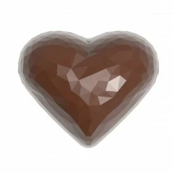 Alternative view of Moule Chocolat Cœur à Facettes 3,6 X 2,9 Cm (x21) Chocolate World