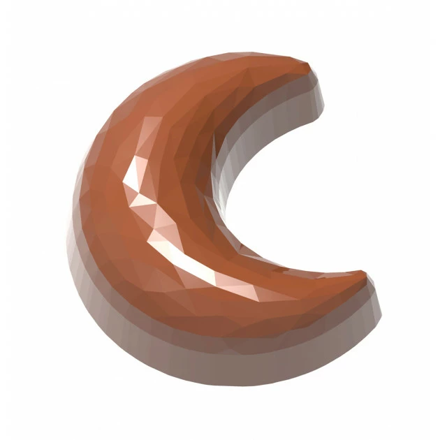 Moule Chocolat Demie-Lune à Facettes 3,5 X 3,1 Cm (x21) Chocolate World 1 Moule Chocolat Demie-Lune à Facettes 3,5 X 3,1 Cm (x21) Chocolate World