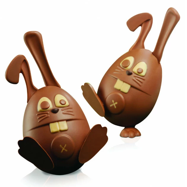 Moule Chocolat Oeuf Lapin Ø 10 X H 21 Cm (x2) Pavoni 1 Moule Chocolat Oeuf Lapin Ø 10 X H 21 Cm (x2) Pavoni