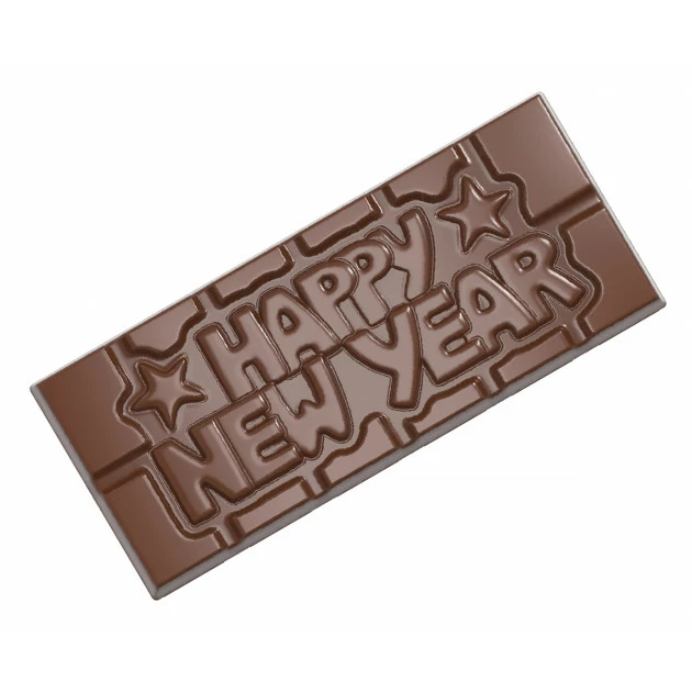 Moule Chocolat Tablette Happy New Year (x4) Chocolate World 1 Moule Chocolat Tablette Happy New Year (x4) Chocolate World