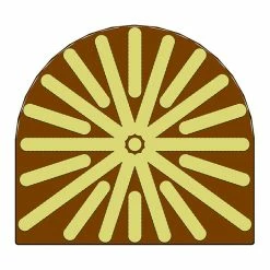 MALLARD FERRIERE Moule Embout De Bûche Soleil 78 X 85 Mm Mallard Ferrière