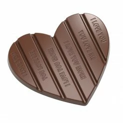 Alternative view of Moule Tablette Chocolat Cœur 12,5 X 11 Cm (x2) Chocolate World