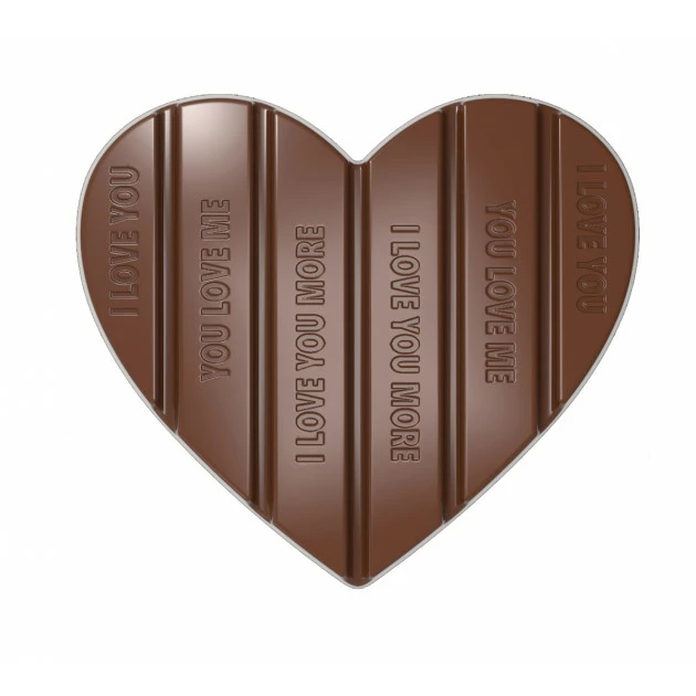 Moule Tablette Chocolat Cœur 12,5 X 11 Cm (x2) Chocolate World 1 Moule Tablette Chocolat Cœur 12,5 X 11 Cm (x2) Chocolate World