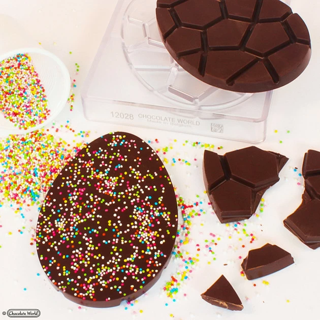 Moule Tablette Chocolat Œuf De Pâques 14 X 9,2 Cm (x2) Chocolate World 2 Moule Tablette Chocolat Œuf De Pâques 14 X 9,2 Cm (x2) Chocolate World – Image 2