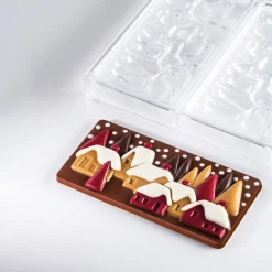 Alternative view of Moule Tablette Chocolat Village De Noël 15,4 X 7,7 Pavoni
